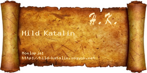 Hild Katalin névjegykártya